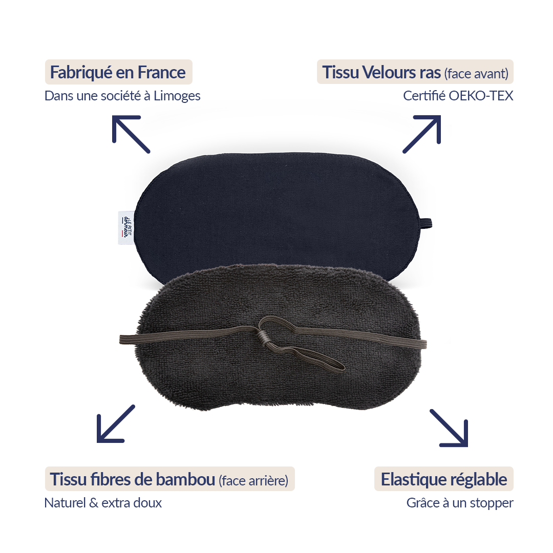 Masque de sommeil - Velours Rose