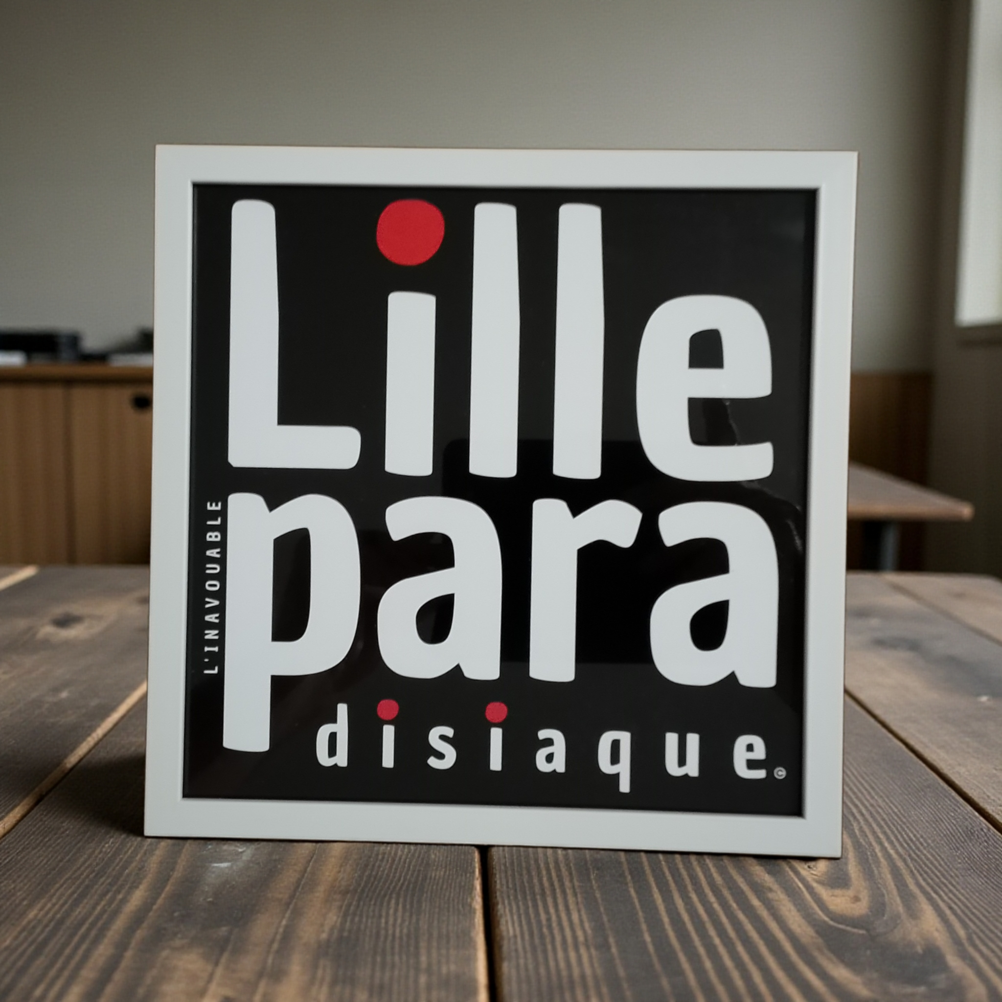 "LILLE PARADISIAQUE" FRAME Black White square