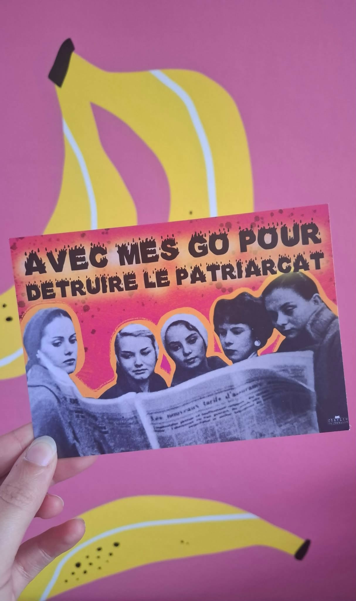 Carte postale Détruire le patriarcat avec mes Go
