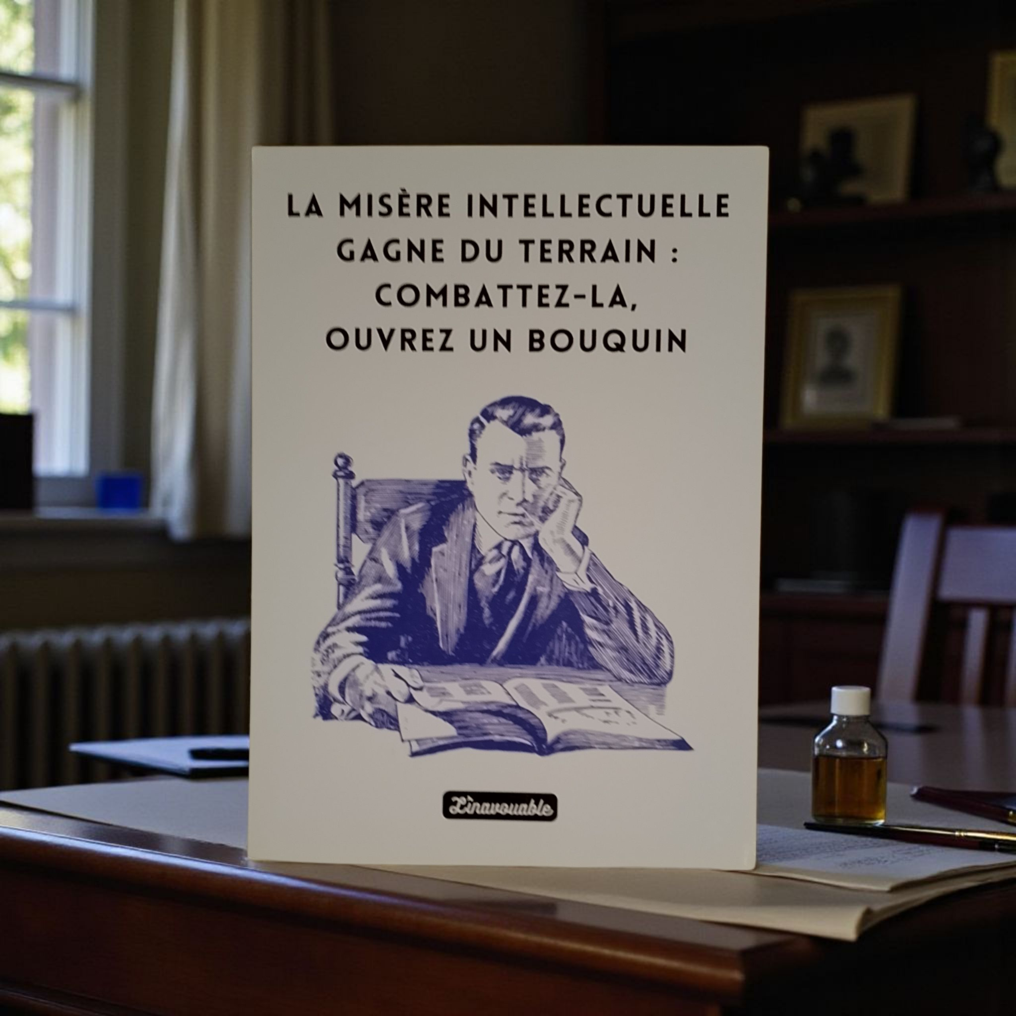 POSTCARD "INTELLECTUAL MISERY..."