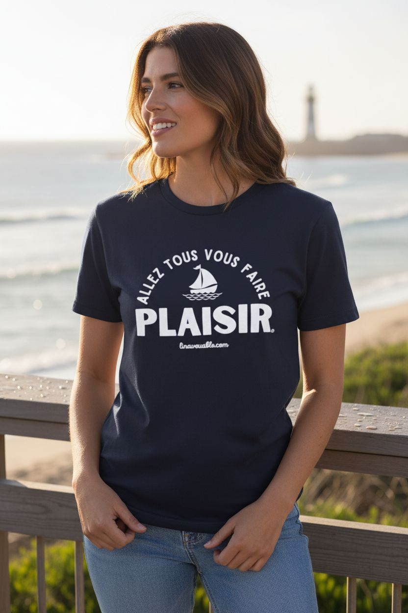 T-SHIRT "ALLEZ TOUS VOUS FAIRE PLAISIR" French Navy Taille M
