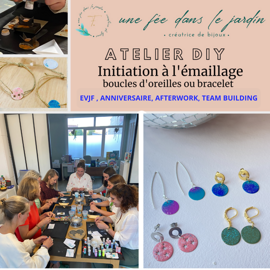 Atelier groupe initiation à l'émail et création d'un bijou unique