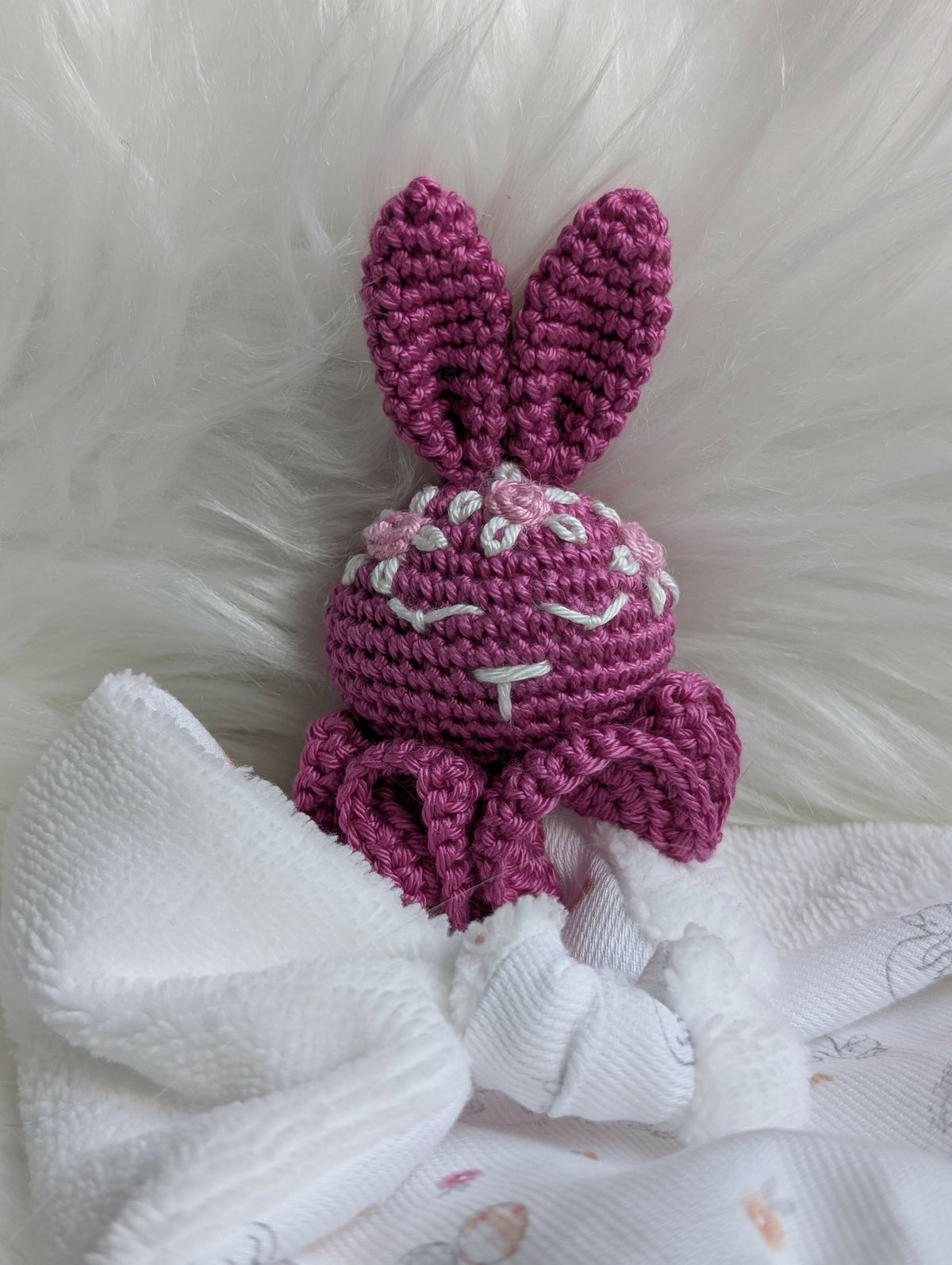 Doudou lapin fuschia