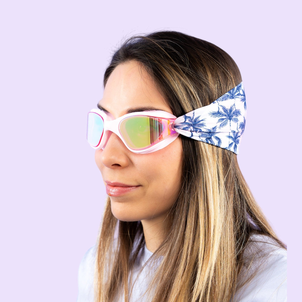 Palmiers Rose - Lunettes de piscine Adulte