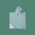 Poncho enfant damier vert – doux & pratique Tropesa