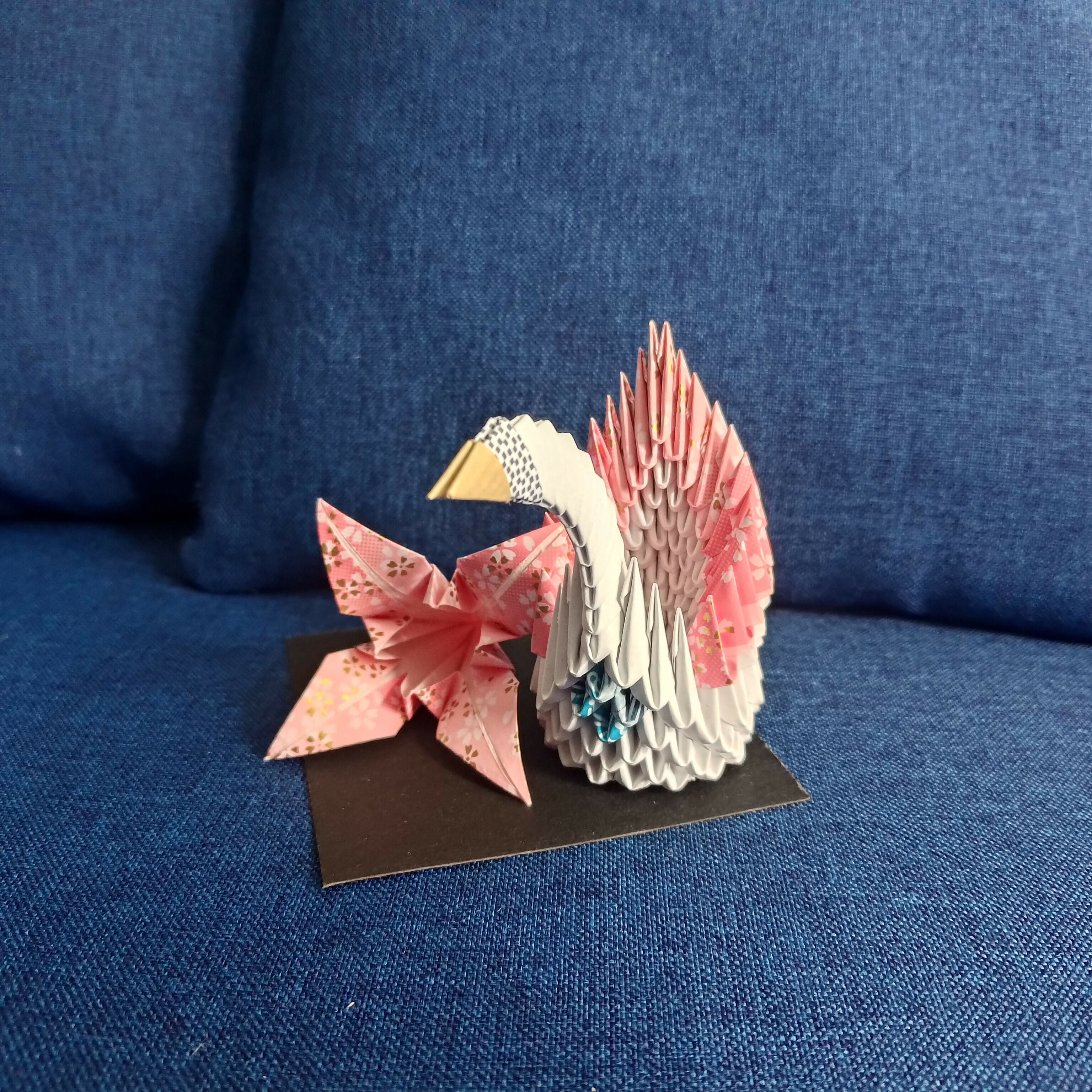 ORI006 Origami swan and lily flower set