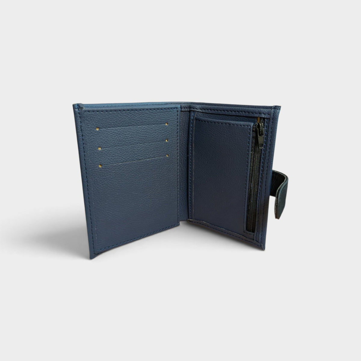 Portefeuille vegan en cuir de pomme bleu nuit, Noé