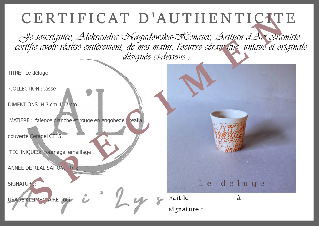 Tasse Le déluge