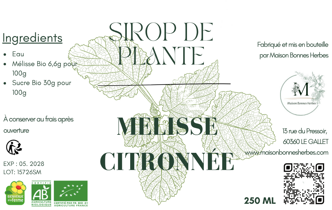 SIROP DE MELISSE