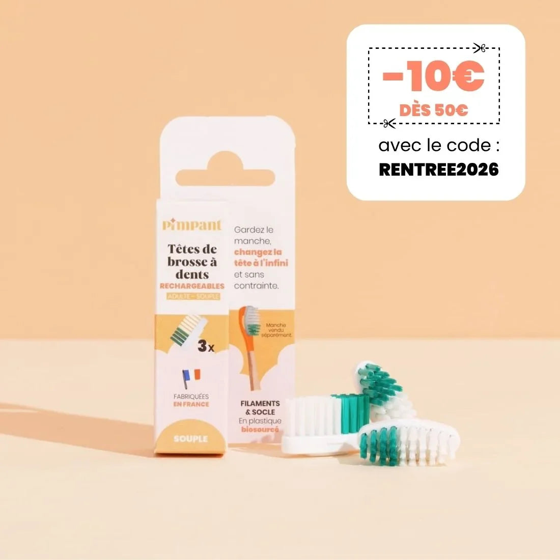 Toothbrush Heads (x3) (soft bristles)