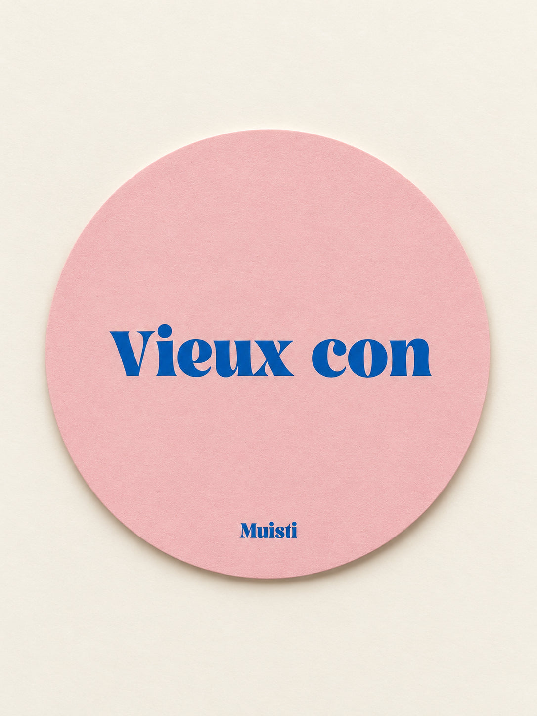 Sticker Muisti Vieux con à plat sur fond ivoire