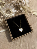 Collier nacre naturelle petit coeur