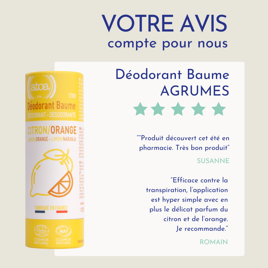 ATOA - Citrus Balm Deodorant certified COSMOS NATURAL