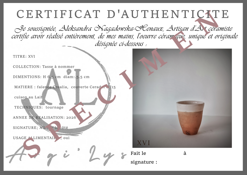 Tasse à nommer n°XVI