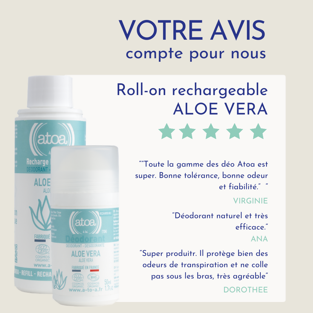 ATOA - RECHARGE Roll on déodorant Aloe Vera - COSMOS ORGANIC