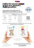 4 pochoirs CP ourson