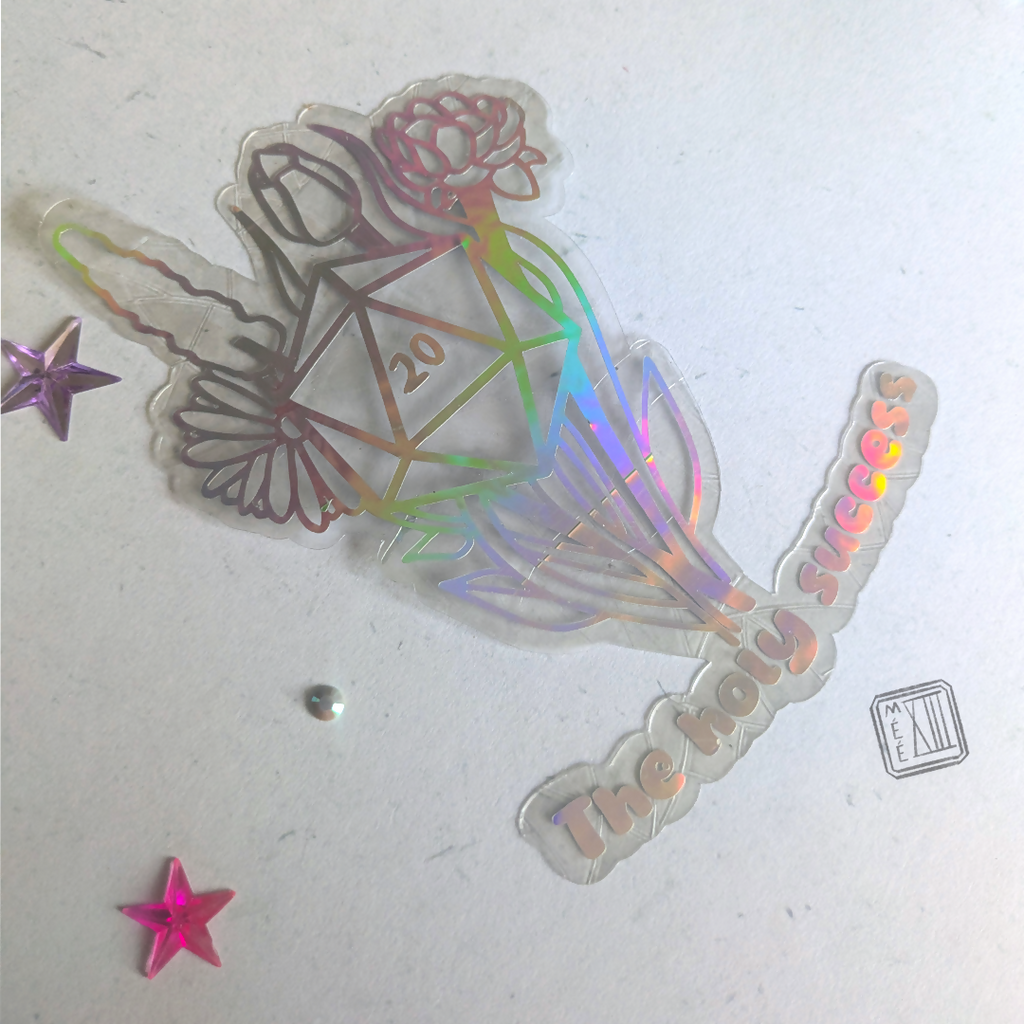 Sticker suncatcher holy critic