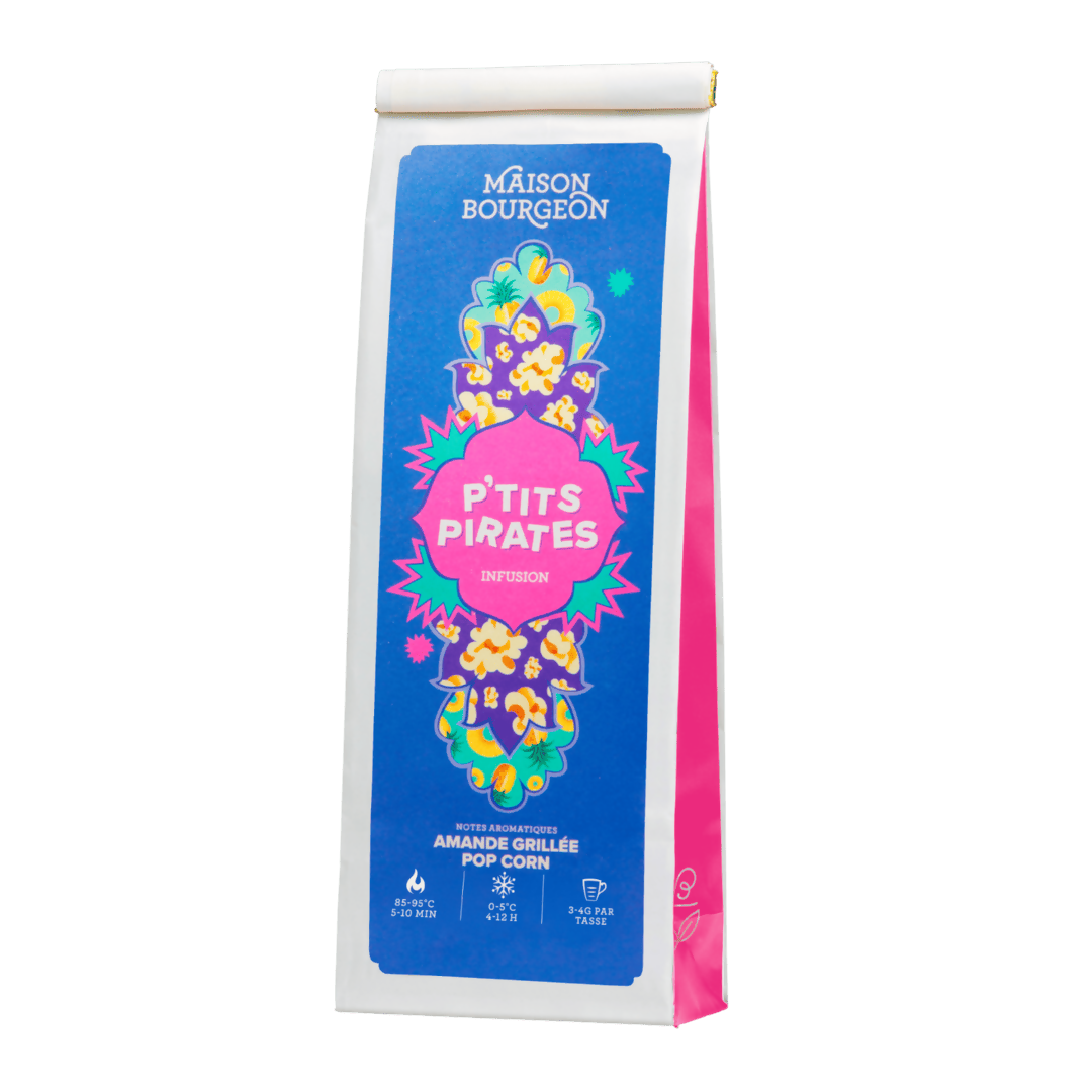 Infusion pour enfants Amande grillée et Pop corn - P'tits pirates - Sachet 100g