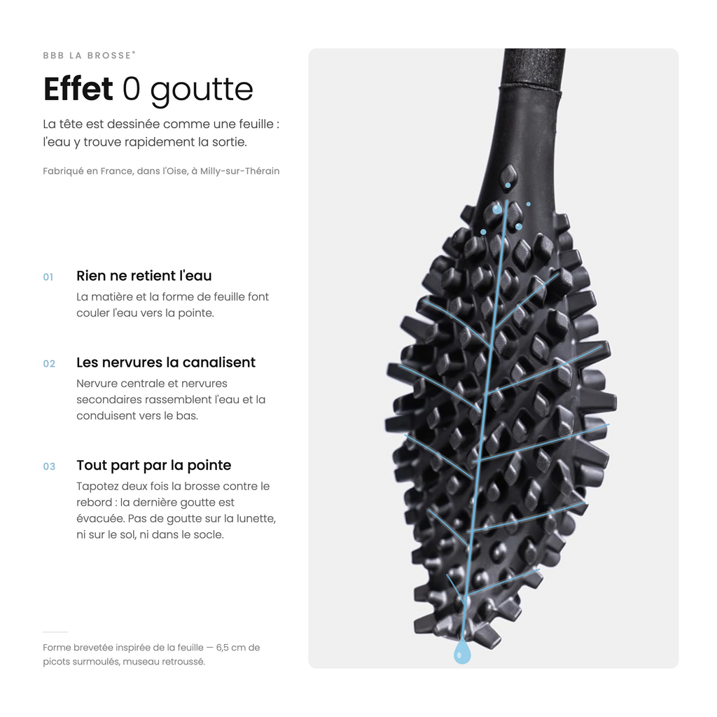 'bbb The Brush' Toilet Brush Bio-sourced and Recycled Materials