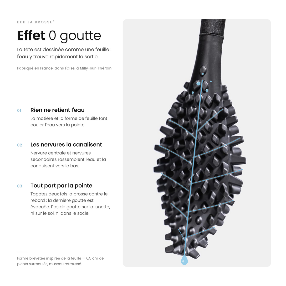 'bbb The Brush' Toilet Brush Bio-sourced and Recycled Materials