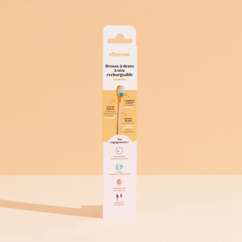 Toothbrush with replaceable head (soft bristles)