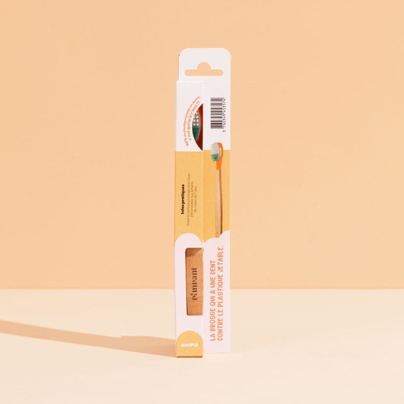 Toothbrush with replaceable head (soft bristles)