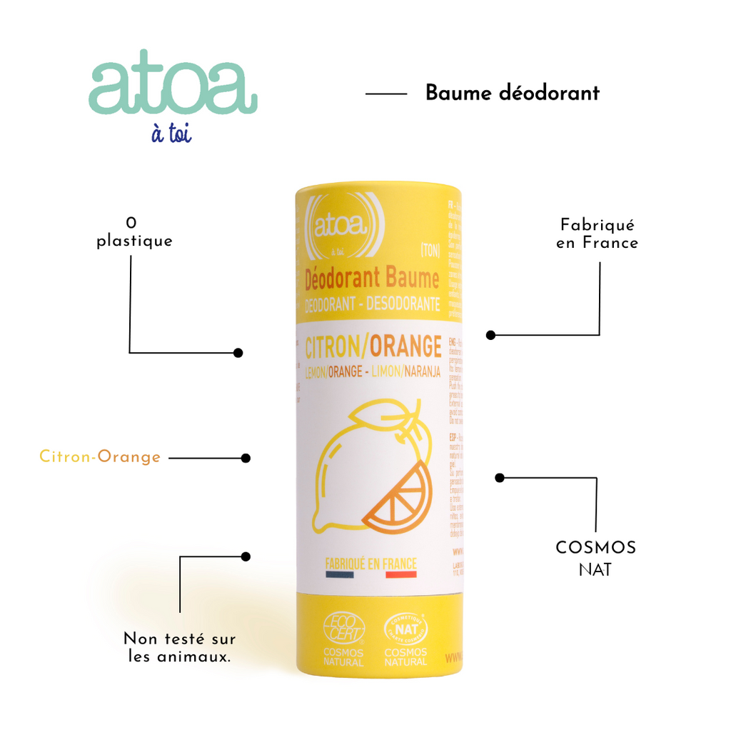 ATOA - Citrus Balm Deodorant certified COSMOS NATURAL