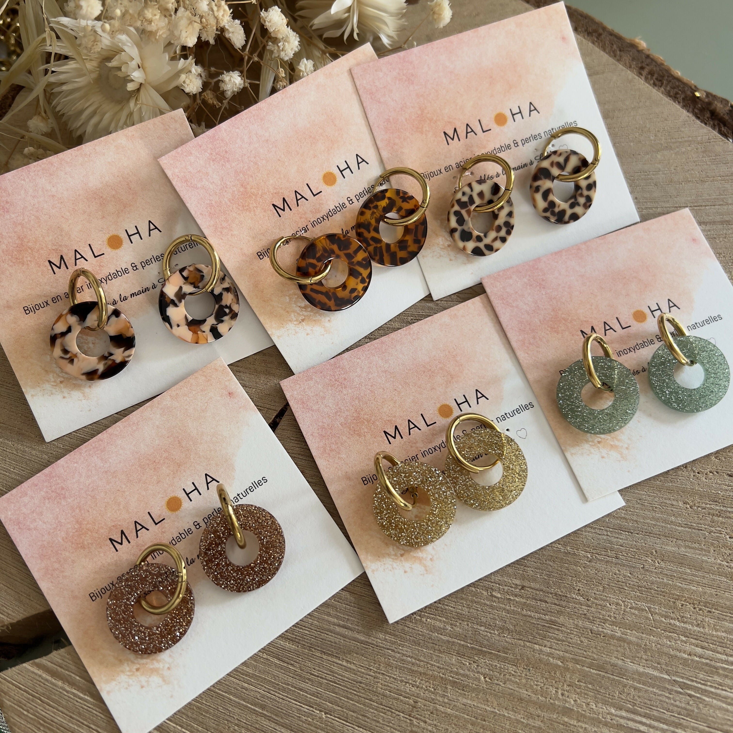 Créoles interchangeables CLIPS donuts