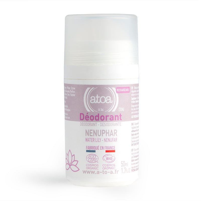 ATOA - Water Lily Roll-on Deodorant - COSMOS ORGANIC - REFILLABLE