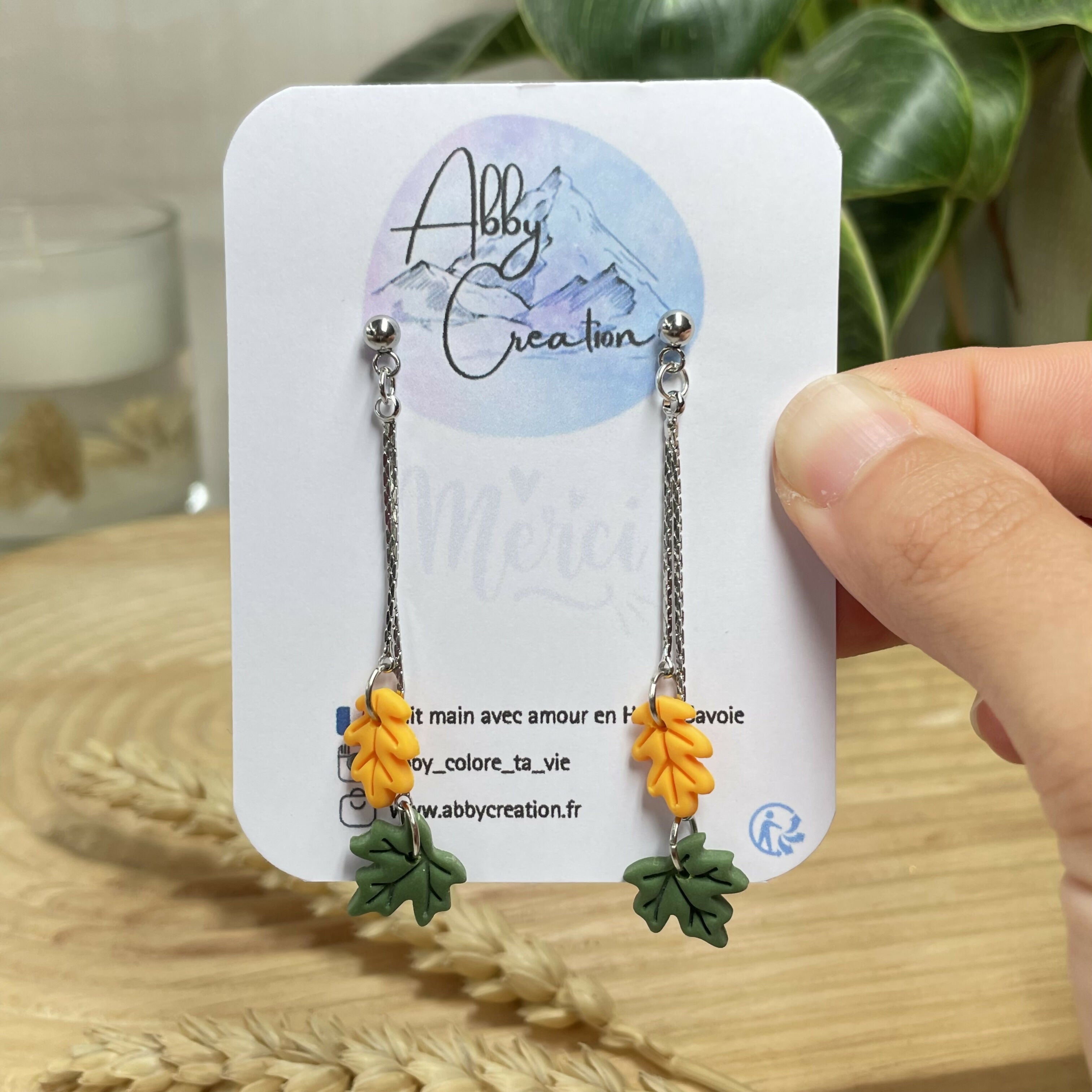 Boucles Feuilles Pendantes