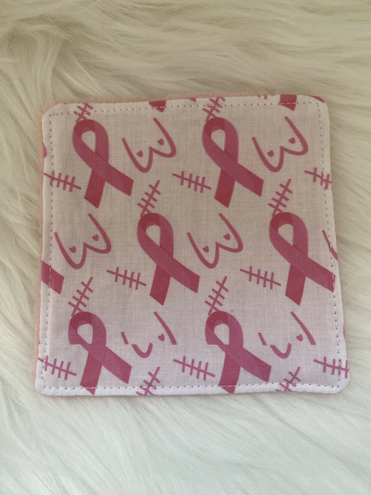 5 LINGETTES OCTOBRE ROSE NOEUDS SEINS