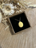 Collier long 60cm pendentif ovale
