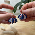 Blue Leaf Earrings