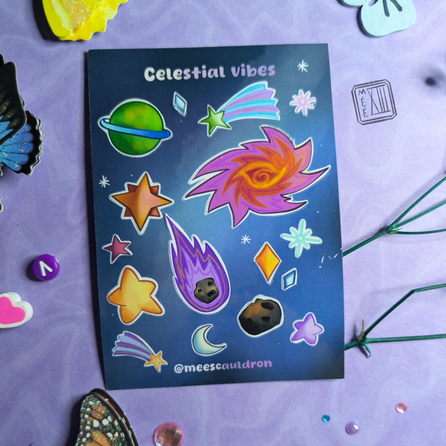 Sticker sheet celestial vibes