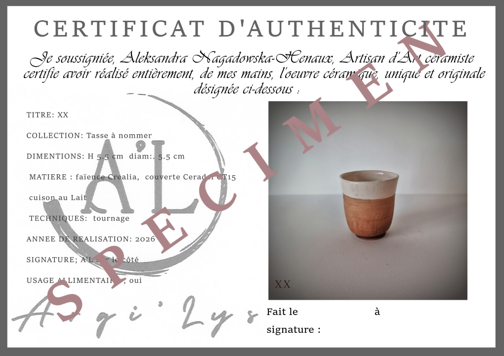 Tasse à nommer n°XX