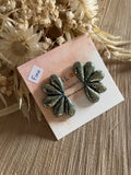 BO Fimo verte paillettes dorées
