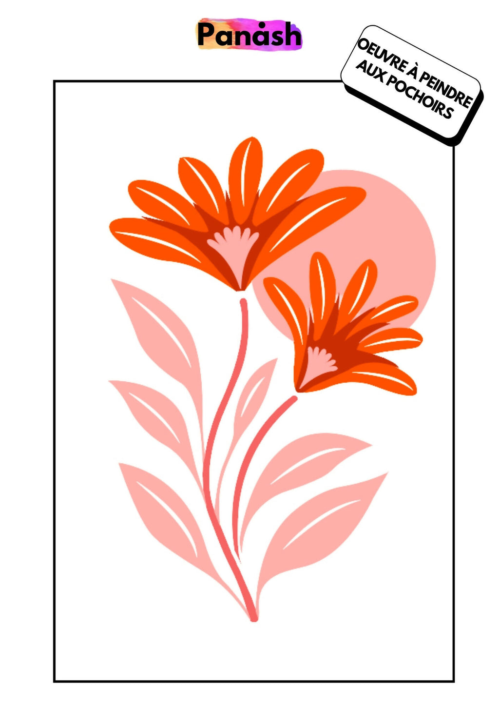 Kit Pochoirs GAZANIA – 3 pochoirs superposables, fleurs solaires & éclat créatif | Panash Art