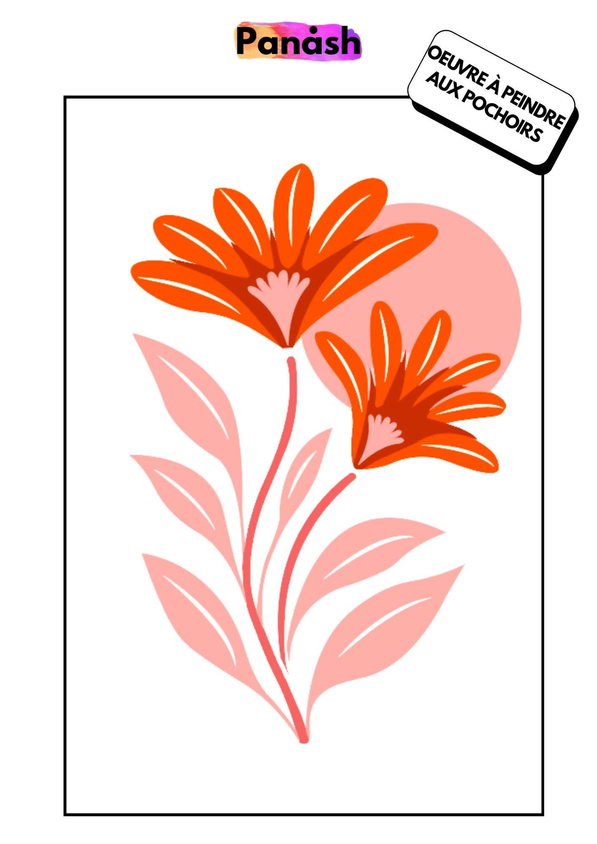Kit Pochoirs GAZANIA – 3 pochoirs superposables, fleurs solaires & éclat créatif | Panash Art
