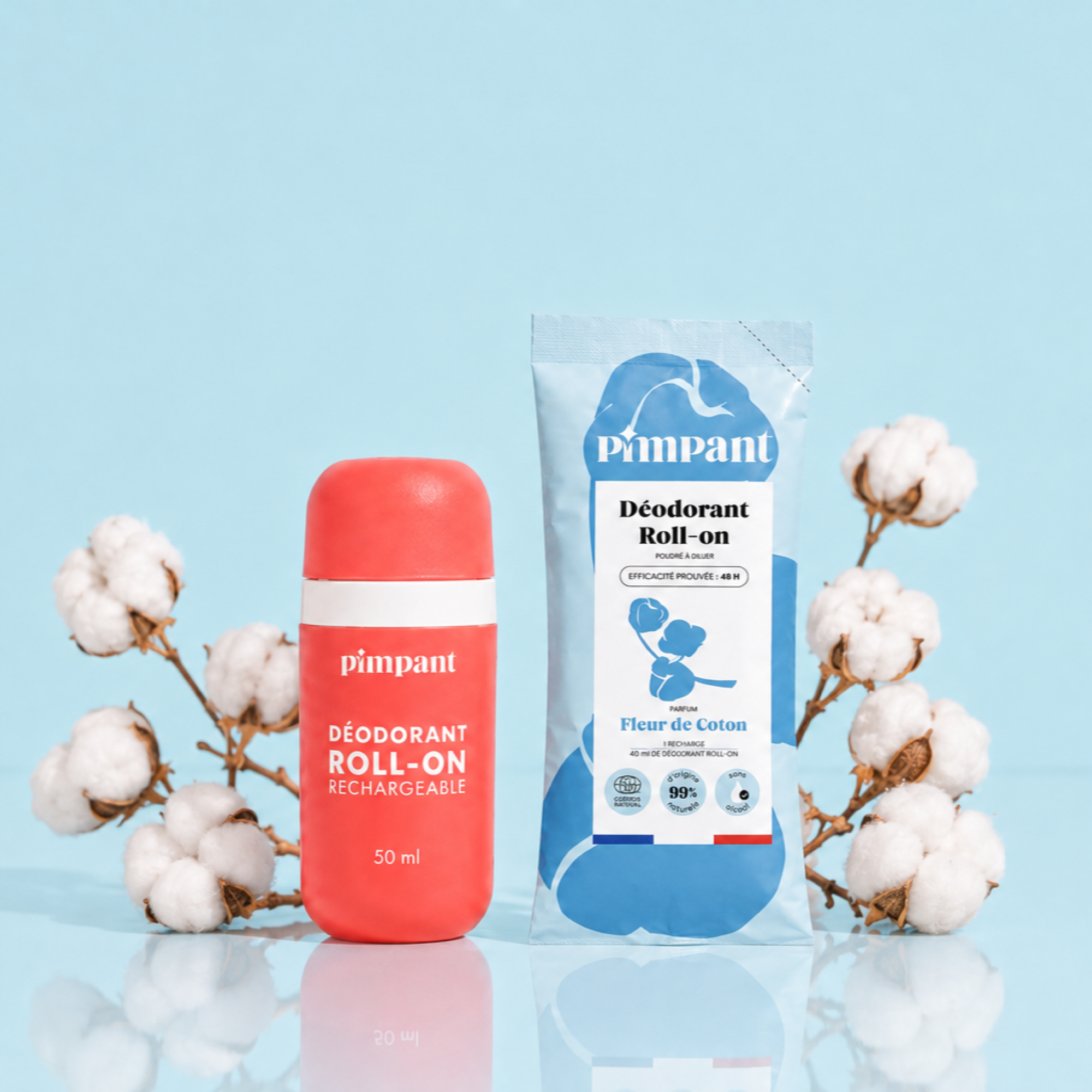Cotton Flower Roll-On Deodorant Kit