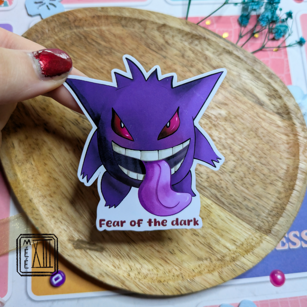 Sticker petit monstre violet spectre