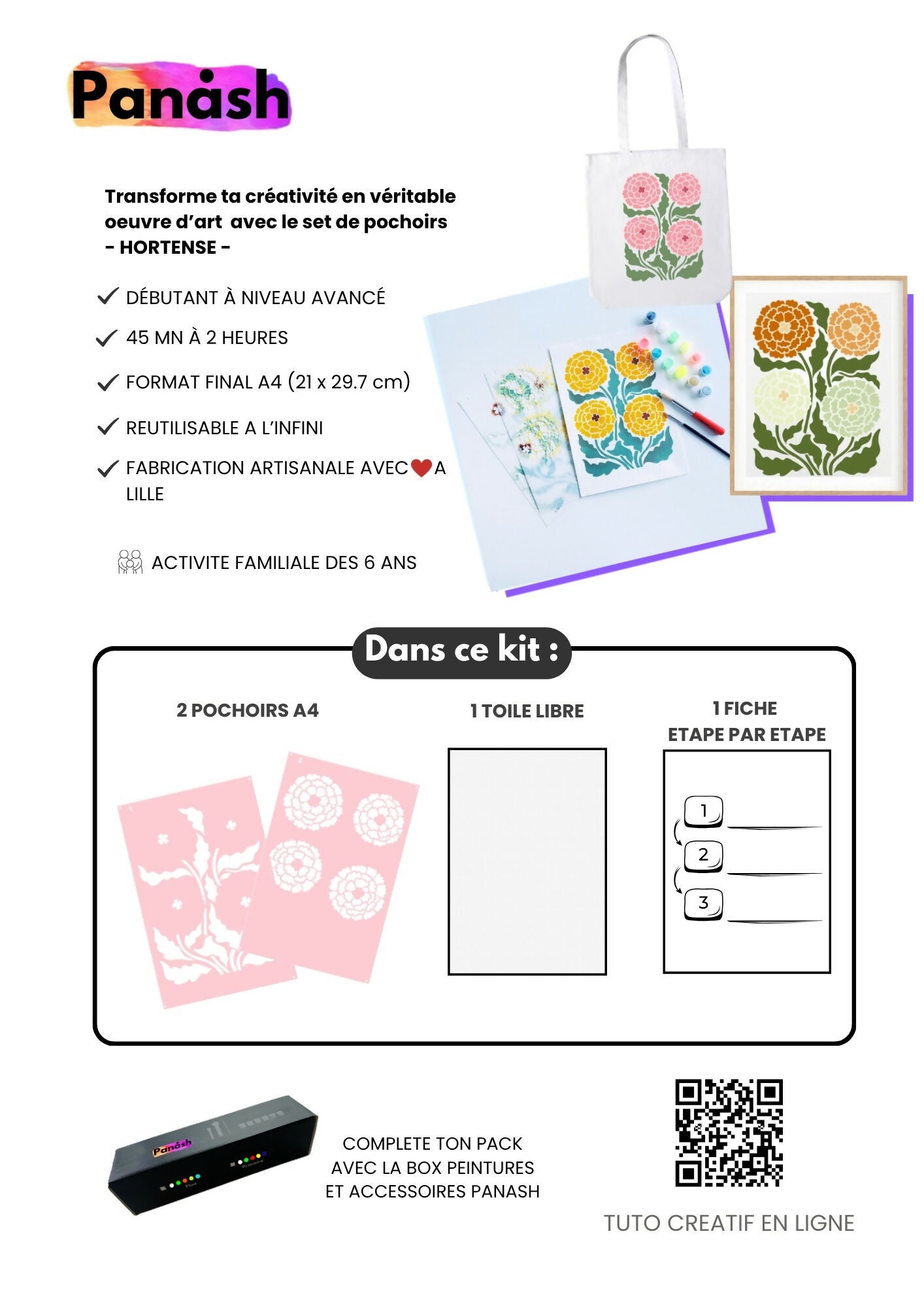 KIT POCHOIRS A4 HORTENSE