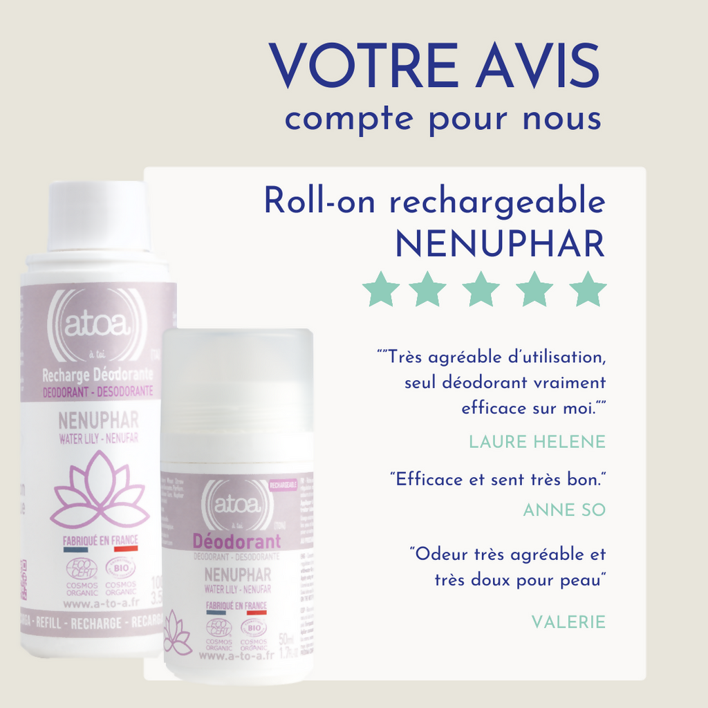 ATOA - REFILL Water Lily roll-on deodorant - COSMOS ORGANIC