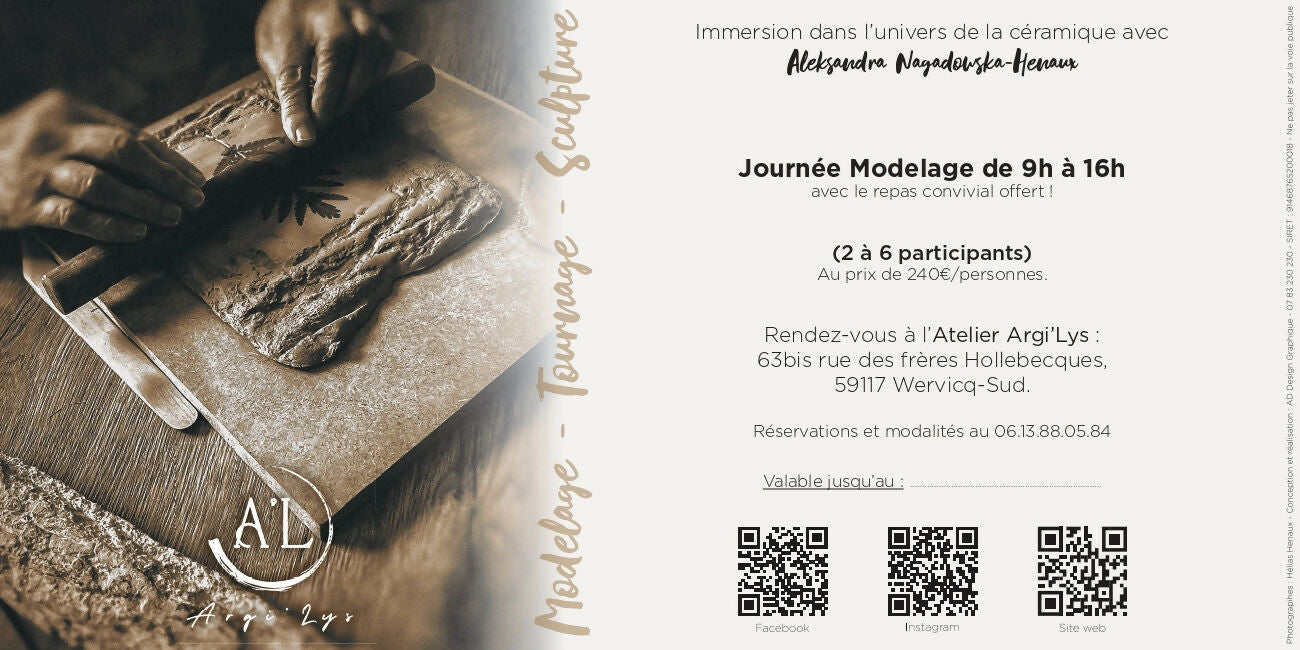 JOURNEE MODELAGE de 9H à 16 h ( avec repas convivial )