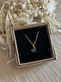 Collier petit coeur noir