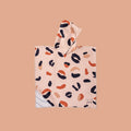 poncho de plage enfant beige à motif léopard