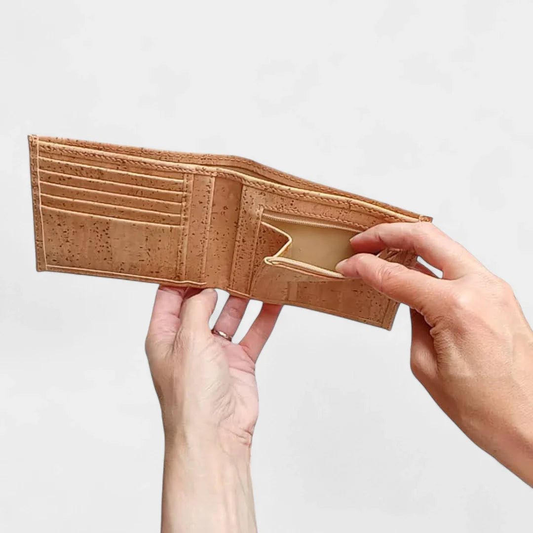 Vegan cork wallet with bill compartment, Enzio