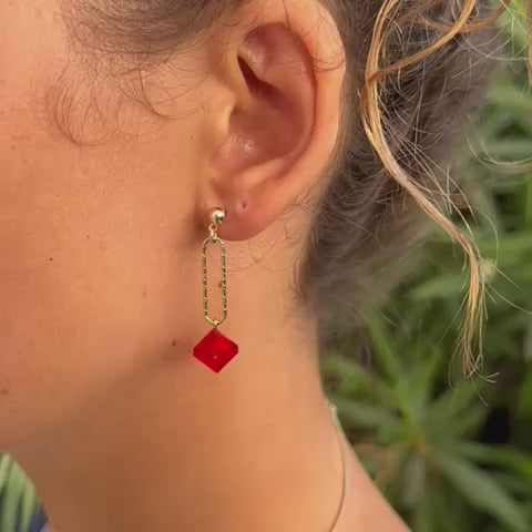 Boucles d'oreilles or effet martelé - Les Danseuses