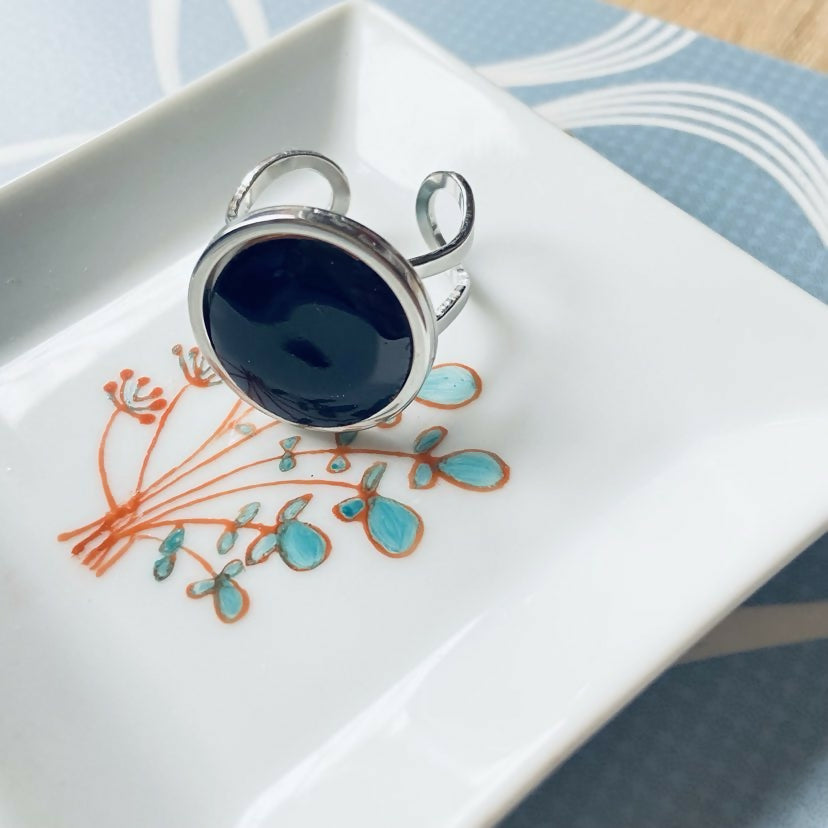 bague garance tall argent bleu nuit