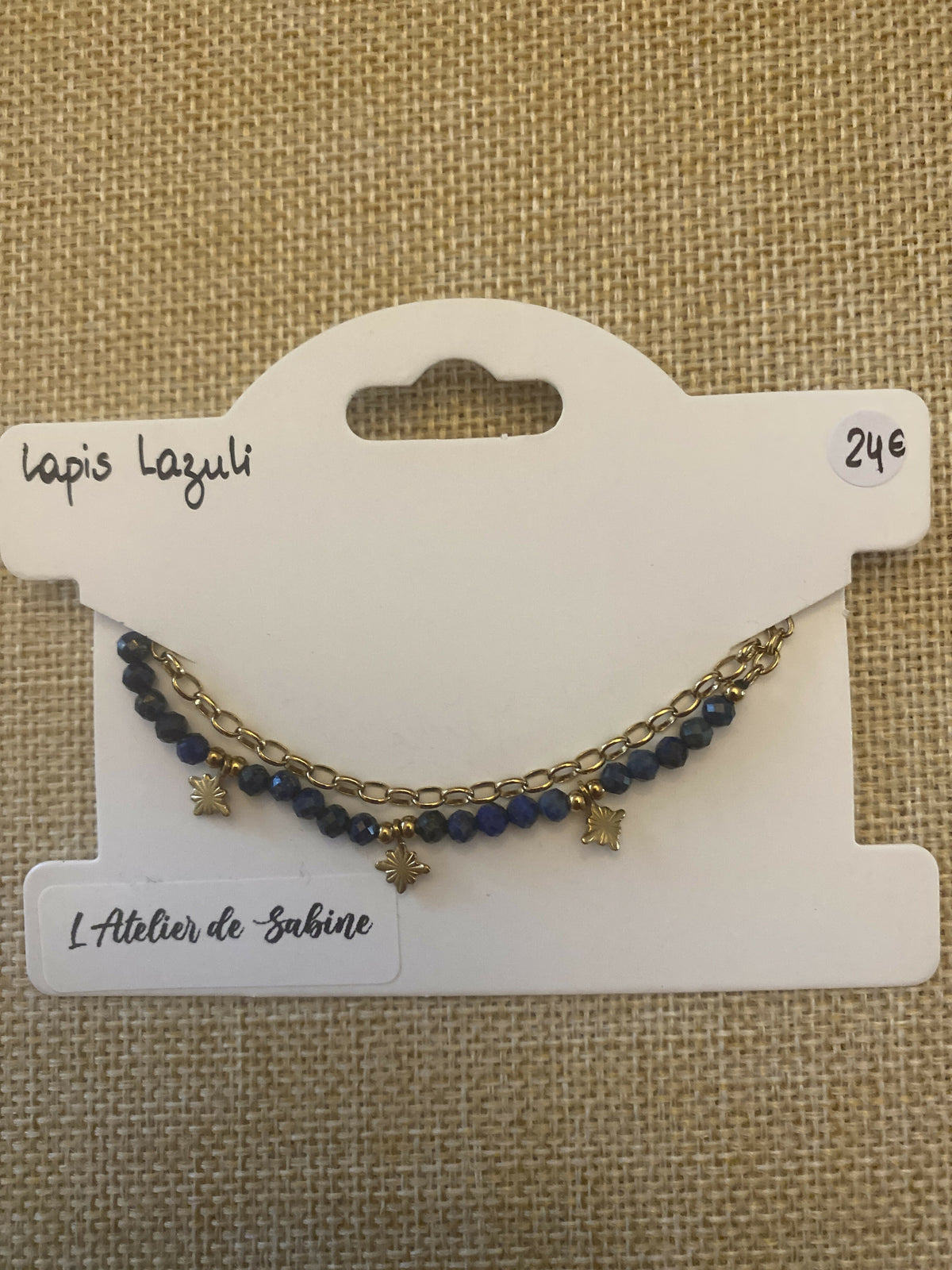 BRACELET DOUBLE RANG PIERRES NATURELLES