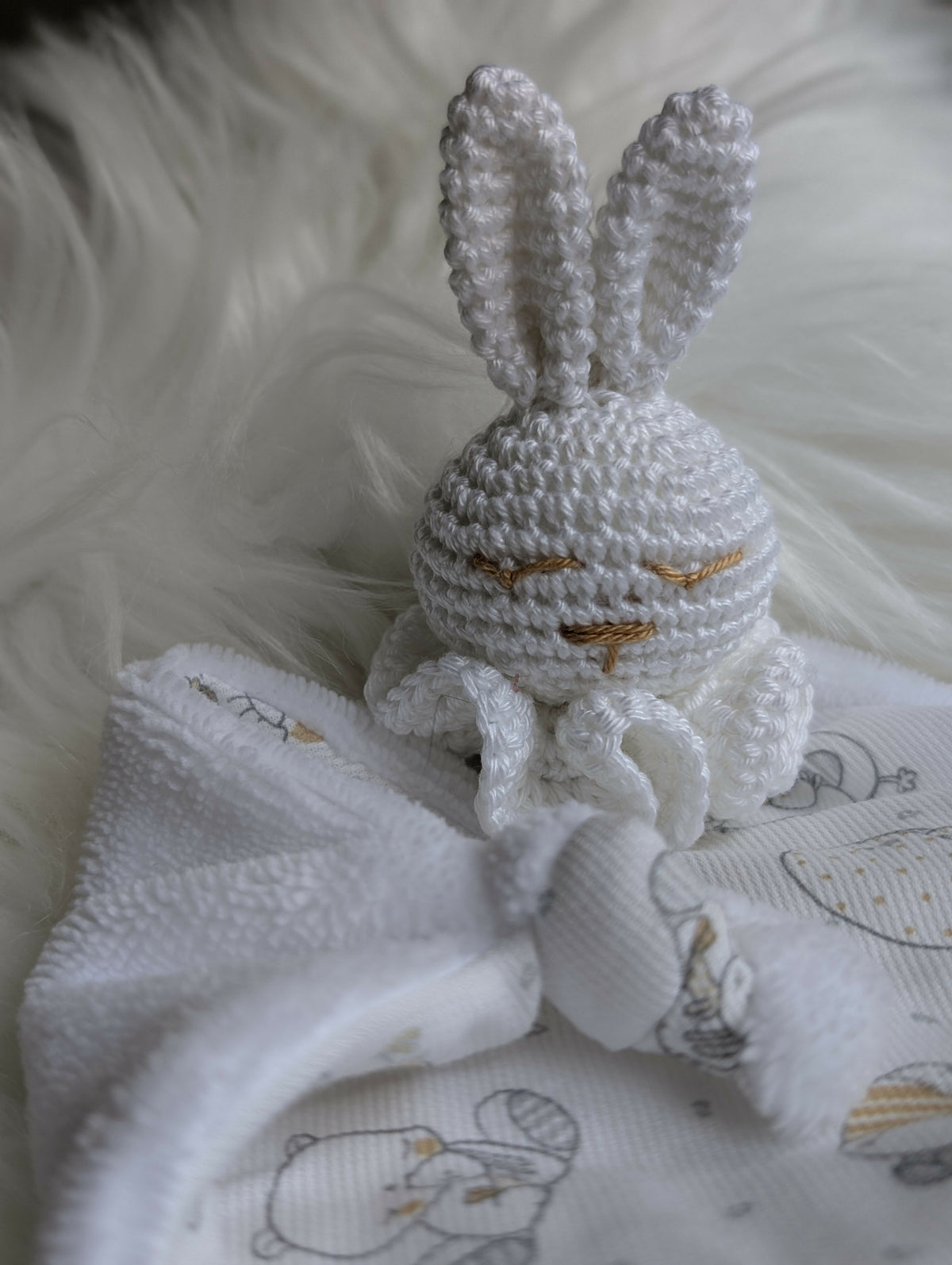 Doudou lapin blanc